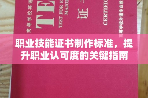 岱岳职业技能证书制作标准，提升职业认可度的关键指南